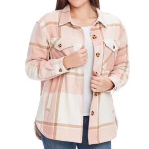 Women’s Plaid Sherpa-Lined Shacket